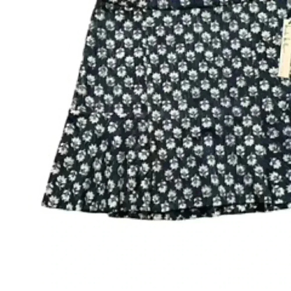 NEW Nicole Miller blue Floral Stretch Denim Flare Skirt Women’s Sz Large NWT - Picture 7 of 12